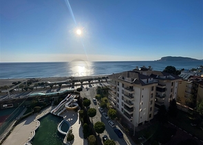 Seafront 2+1 Apartment in Tosmur, Alanya – Panoramic Sea View
