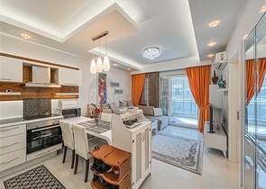 Furnished 1+1 Apartment in Mahmutlar, Alanya – 200 m from the Sea