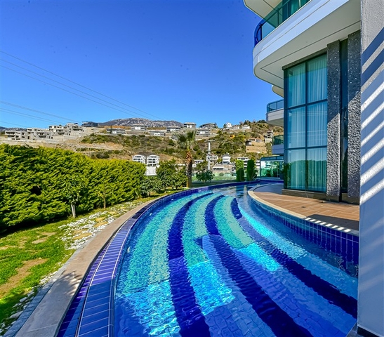 Villa 6+1 with sea view in Kargicak area 