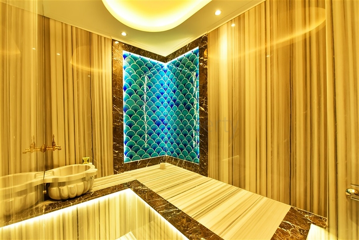 Villa 6+1 with sea view in Kargicak area 