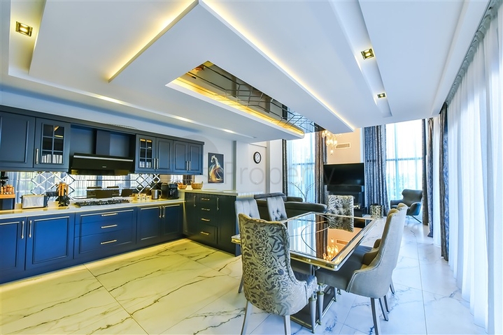 Villa 6+1 with sea view in Kargicak area 