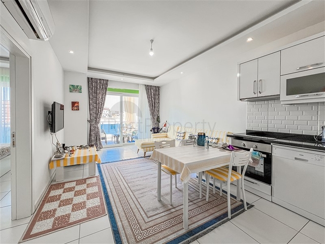 Furnished 1+1 Apartment in Mahmutlar, Alanya – 400 m from the Beach