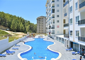 Cozy 1+1 Apartment in Avsallar Alanya – Modern Complex in Green Area