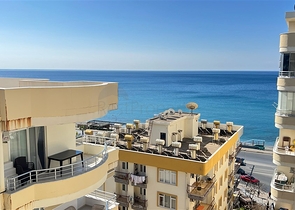 Sea-Front 2+1 Apartment in Tosmur, Alanya with Direct Beach Access