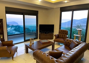 Luxury Furnished Villa in Bektas, Alanya with Panoramic Sea & Castle Views
