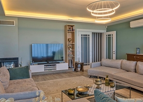 4+1 villa for sale in Alanya by the sea | Finished house with furniture