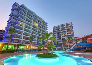 Furnished 1+1 Apartment in Cikcilli, Alanya with Full Resort Facilities