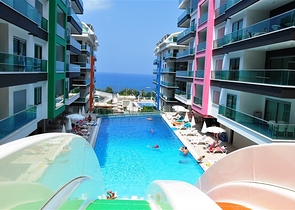 Luxury Sea-View 2+1 Apartment in Kargicak | 50 m to the Beach