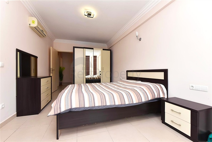 Sea-View 2+1 Apartment in Cikcilli, Alanya | 120 m², Furnished