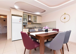 Sea-View 2+1 Apartment in Cikcilli, Alanya | 120 m², Furnished