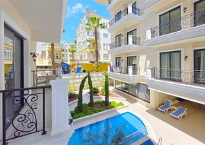 Stylish 1+1 apartment near Cleopatra comfort beach in the center of Alanya