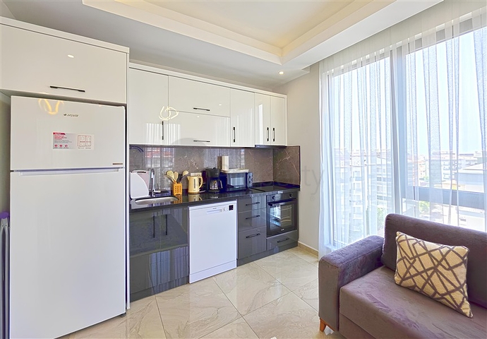 Modern 1+1 apartment for rent in Oba — comfort area near the sea