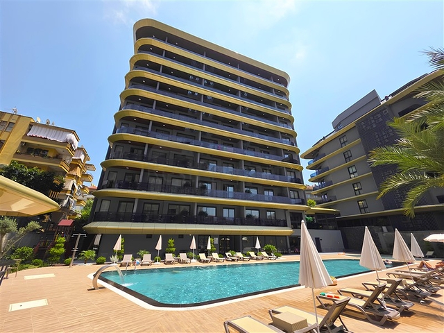 1+1 Apartment in Cleopatra Area, 400 m from the Beach — New Complex