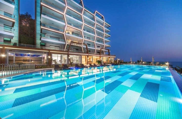 Apartment with sea view in a residential complex with premium infrastructure