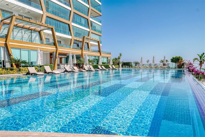 Apartment with sea view in a residential complex with premium infrastructure