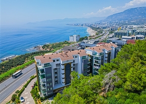 Apartment with sea view in a residential complex with premium infrastructure