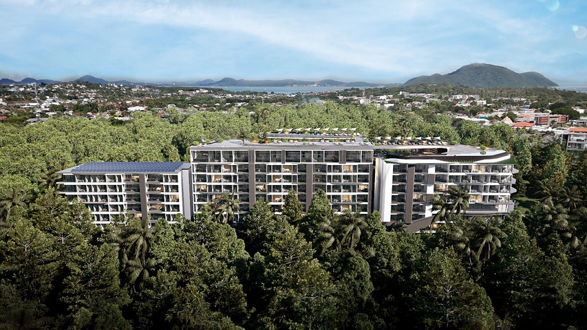 The complex is located a few minutes from Phuket's favorite south beach.