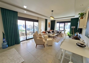 Furnished 1+1 Apartment in Oba, Alanya — 88 m² in Modern Complex