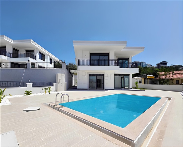Luxury 4+1 villa with private pool and sea view in Kargicak
