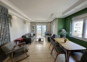 Furnished 2+1 Apartment in Oba, Alanya — 150 m from the Beach