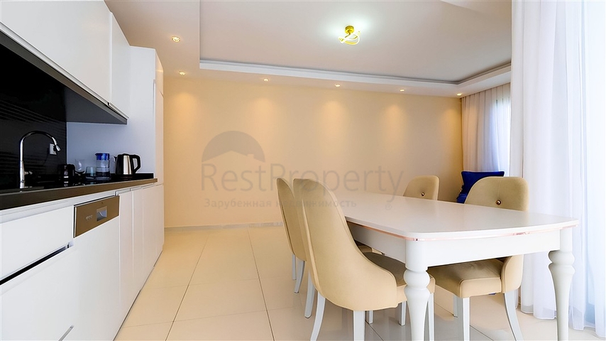 Spacious furnished 3+1 apartment with rich infrastructure in a modern residential complex