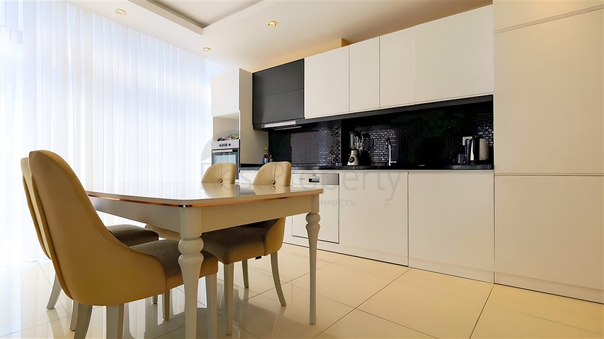 Spacious furnished 3+1 apartment with rich infrastructure in a modern residential complex