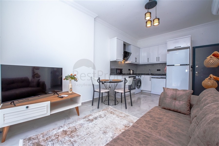 Cozy furnished 1+1 apartment in a modern complex with resort-level infrastructure