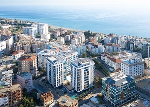 Modern 1+1 apartment in a residential complex with rich infrastructure by the sea