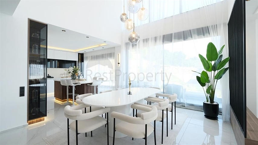 Modern villa with panoramic sea view in Alanya