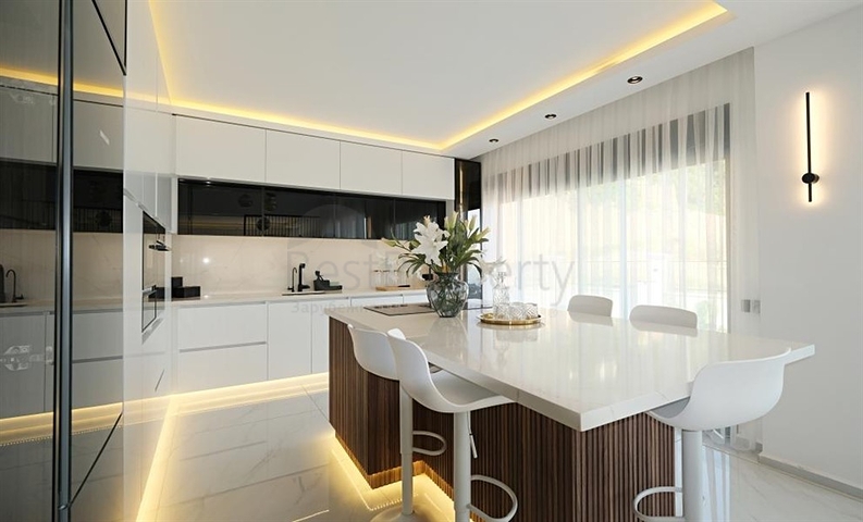 Modern villa with panoramic sea view in Alanya