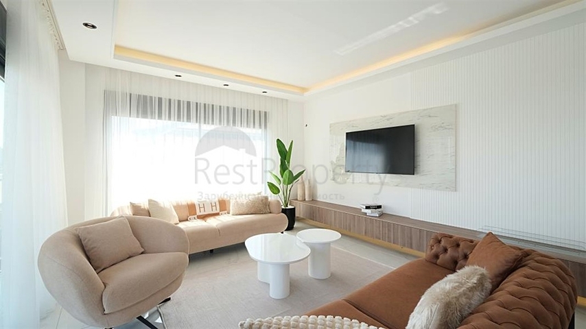 Modern villa with panoramic sea view in Alanya