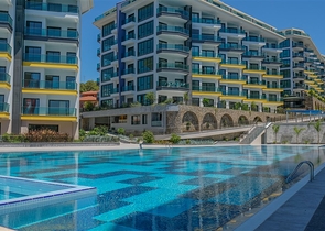 Modern 1+1 apartment with sea view just 100 meters from the beach