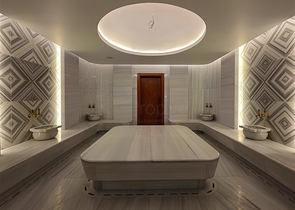 Luxury 3+1 apartment with garden in an elite complex by the sea