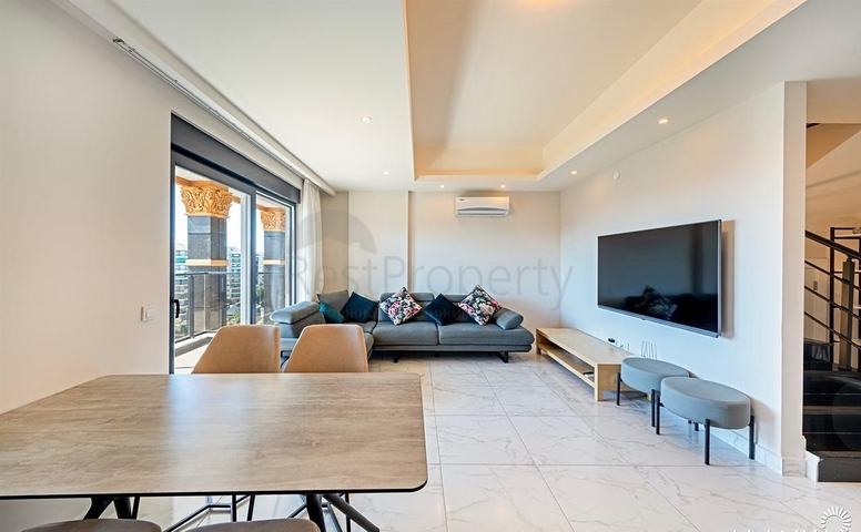 Spacious furnished 3+1 apartment in a modern residential complex in Avsallar