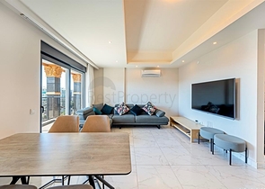 Spacious furnished 3+1 apartment in a modern residential complex in Avsallar