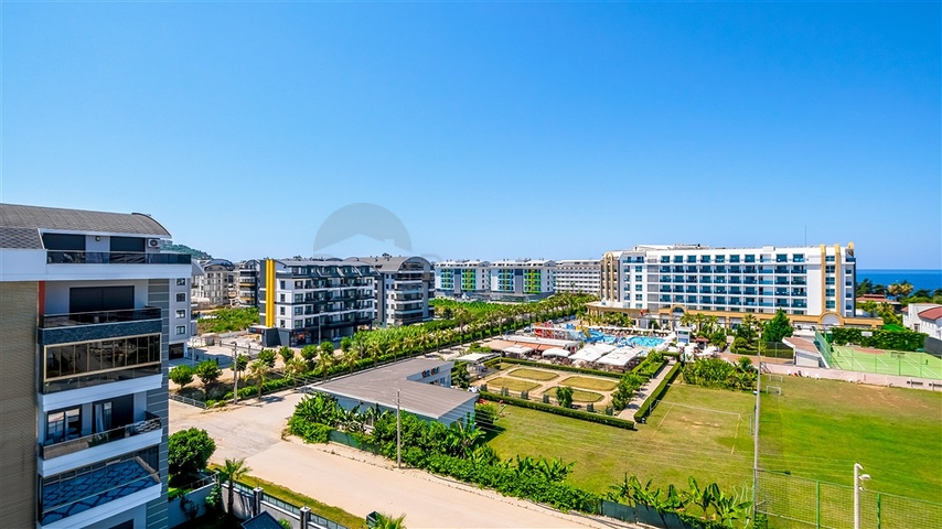 Penthouse with sea view in a picturesque part of Kargicak