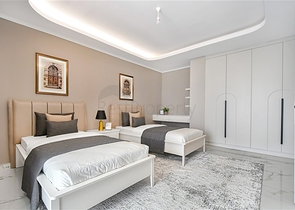 Modern 3+1 villa with panoramic sea views in Bektash area