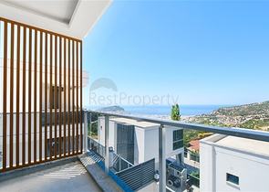 Modern 3+1 villa with panoramic sea views in Bektash area