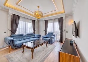 Spacious apartment with sea view in one of the best complexes in Alanya