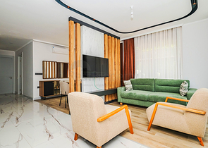 Modern apartment with a garden by the sea in a picturesque area