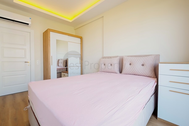 Furnished 1+1 Apartment in Mahmutlar, Alanya – Sea-View & Rich Facilities