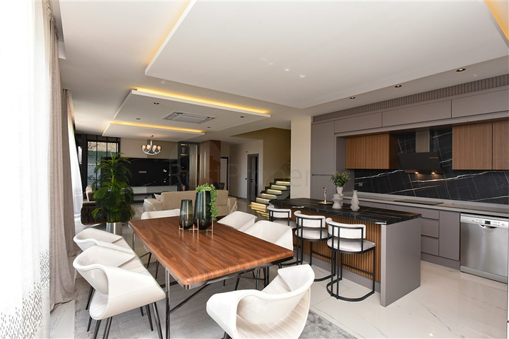 Sea-View 4+1 Smart Villas in Kargicak, Alanya – New Modern Complex