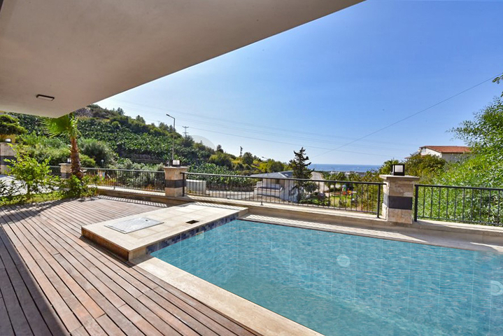 Sea-View 4+1 Smart Villas in Kargicak, Alanya – New Modern Complex