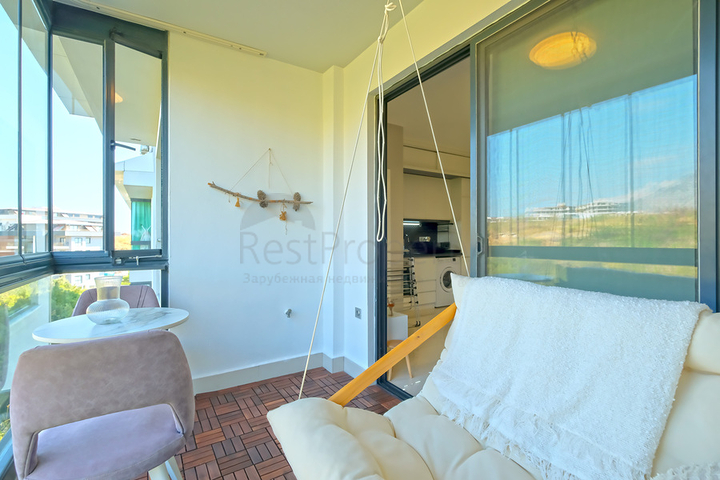 Sea-View 1+1 Apartment in Kestel with Full Facilities, 900 m from the Beach