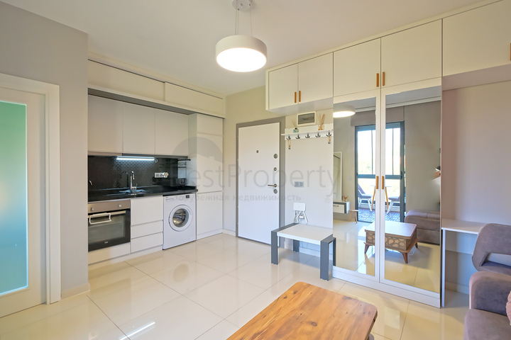 Sea-View 1+1 Apartment in Kestel with Full Facilities, 900 m from the Beach