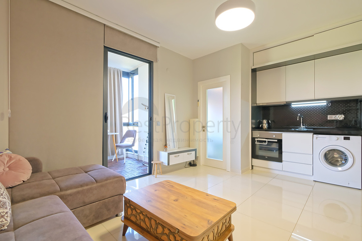 Sea-View 1+1 Apartment in Kestel with Full Facilities, 900 m from the Beach