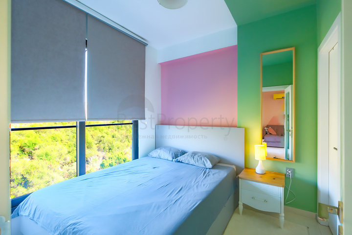 Sea-View 1+1 Apartment in Kestel with Full Facilities, 900 m from the Beach