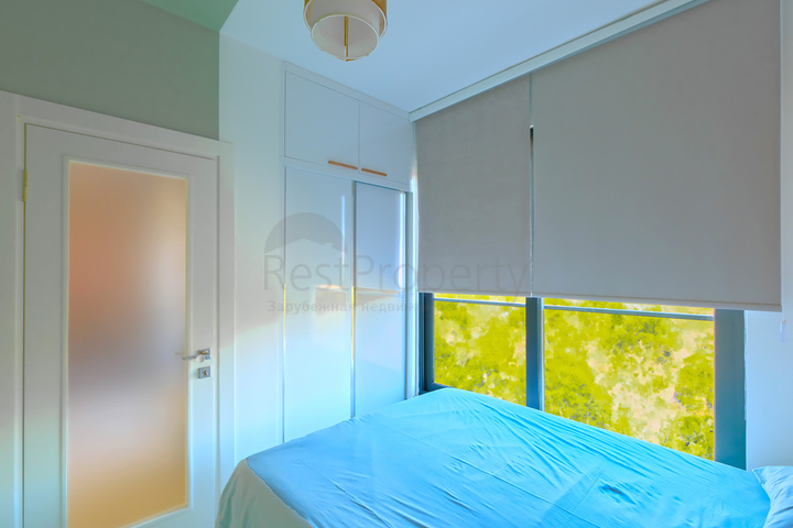 Sea-View 1+1 Apartment in Kestel with Full Facilities, 900 m from the Beach