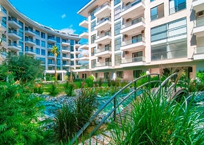 Sea-View 1+1 Apartment in Kestel with Full Facilities, 900 m from the Beach