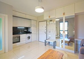 Sea-View 1+1 Apartment in Kestel with Full Facilities, 900 m from the Beach